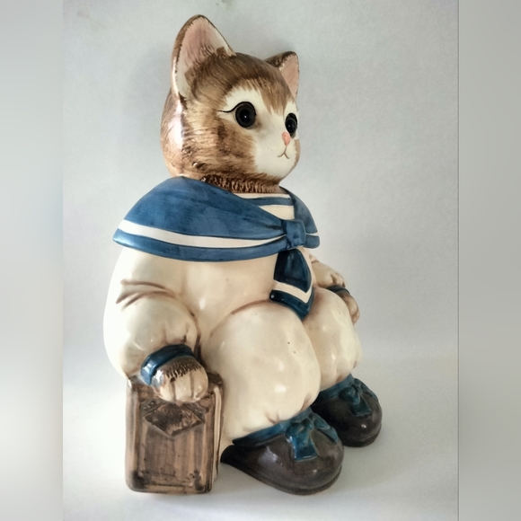 Wilbur Milton cat cookie jar 10.5 inches high - Picture 2 of 5
